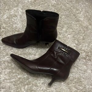 Kittenheel Brown Ankle Boots Franco Sarto